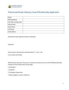 Patient and Family Advisory Council Membership Application
