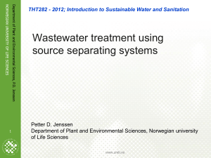 Wastewater treatment using source separating systems