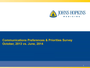 Communications Preferences &amp; Priorities Survey October, 2013 vs. June, 2014 1