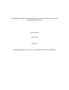Green Buildings, Energy Demand, and Infrastructure on Princeton University Campus: