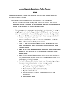 Annual Update Questions—Policy Review 2013