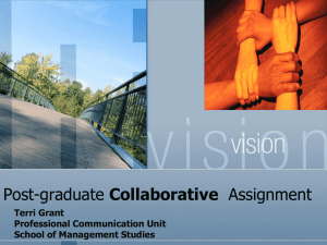 Post-graduate Assignment Collaborative Terri Grant