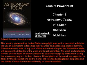 Lecture PowerPoint Chapter 8 Chaisson McMillan