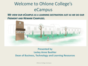 Welcome to Ohlone College’s eCampus W eC