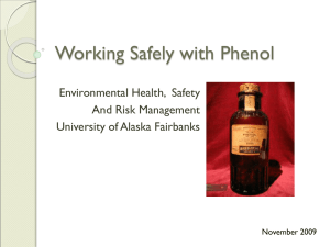 Working Safely with Phenol Environmental Health,  Safety And Risk Management