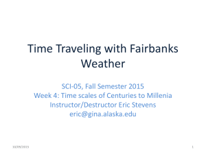 Time Traveling with Fairbanks Weather