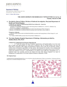 THE JOHNS HOPKINS MICROBIOLOGY NEWSLETTER Vol. 24, No. 13