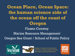 Ocean Place, Ocean Space: the human science side of Oregon