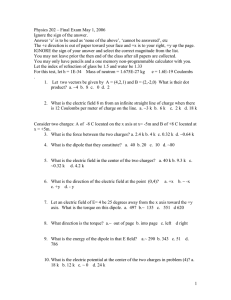 Physics 202 – Final Exam May 1, 2006