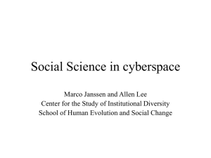 Social Science in cyberspace