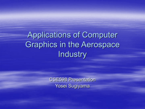 Applications of Computer Graphics in the Aerospace Industry CSE598 Presentation
