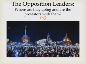  The Opposition Leaders: Where are they going and are the