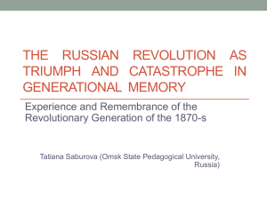THE RUSSIAN REVOLUTION AS