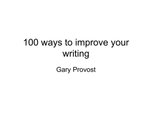 100 ways to improve your writing Gary Provost