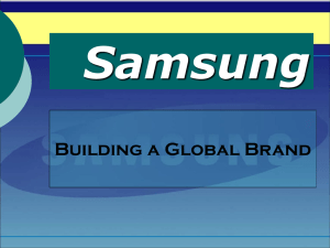 Samsung Building a Global Brand