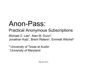 Anon-Pass: Practical Anonymous Subscriptions
