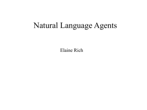 Natural Language Agents Elaine Rich