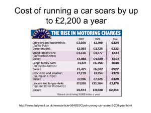 Cost of running a car soars by up