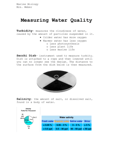 Measuring Water Quality Turbidity