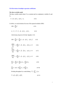 Ch4 Derivation of multiple regression coefficients  and
