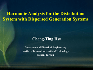 Harmonic Analysis for the Distribution System with Dispersed Generation Systems Cheng-Ting Hsu
