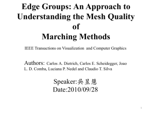 Edge Groups: An Approach to Understanding the Mesh Quality of Marching Methods