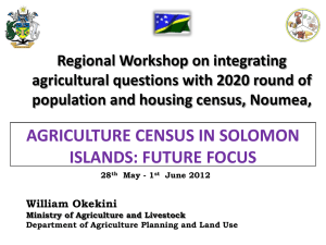 Regional Workshop on integrating agricultural questions with 2020 round of