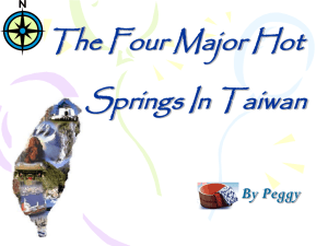The Four Major Hot Springs In Taiwan By Peggy