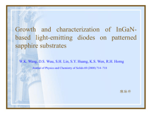 Growth and characterization of InGaN- based light-emitting diodes on patterned sapphire substrates 陳詠升