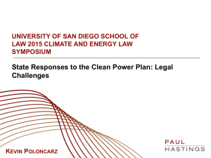 State Responses to the Clean Power Plan: Legal Challenges