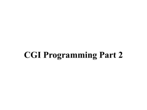 CGI Programming Part 2