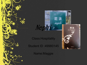 Nephi Class:Hospitality Student ID :49980145 Name:Maggie