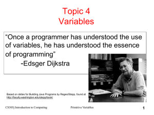 Topic 4 Variables -