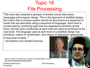 Topic 18 File Processing &#34;