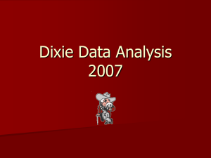 Dixie Data Analysis 2007