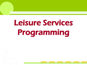 Leisure Services Programming