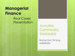 Managerial Finance Annuities Commodity