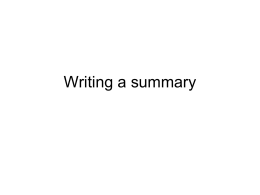 speech outline format summary writing