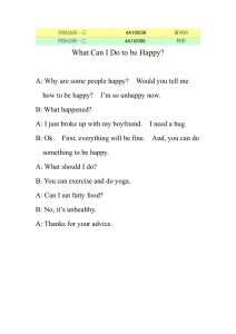 What Can I Do to be Happy?
