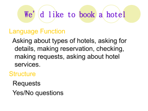 We’d like to book a hotel