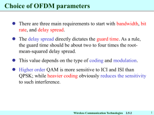 Choice of OFDM parameters