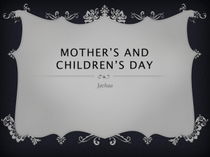 MOTHER’S AND CHILDREN’S DAY Javhaa