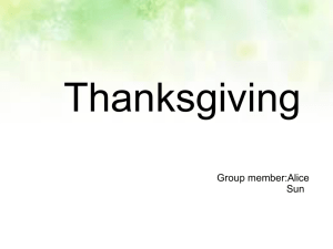 Thanksgiving Group member:Alice Sun