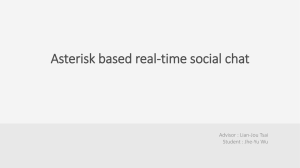 Asterisk based real-time social chat Advisor : Lian-Jou Tsai