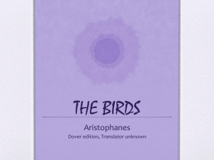 THE BIRDS Aristophanes Dover edition, Translator unknown