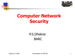 Computer Network Security P.S.Dhekne BARC