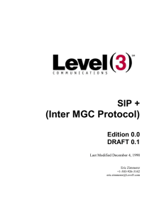 (Inter MGC Protocol)  SIP + Edition 0.0