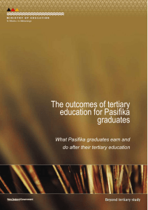 The outcomes of tertiary education for Pasifika graduates