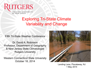 Exploring Tri-State Climate Variability and Change