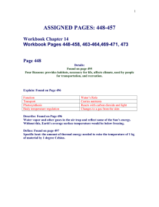 ASSIGNED PAGES: 448-457  Workbook Chapter 14 Workbook Pages 448-458, 463-464,469-471, 473